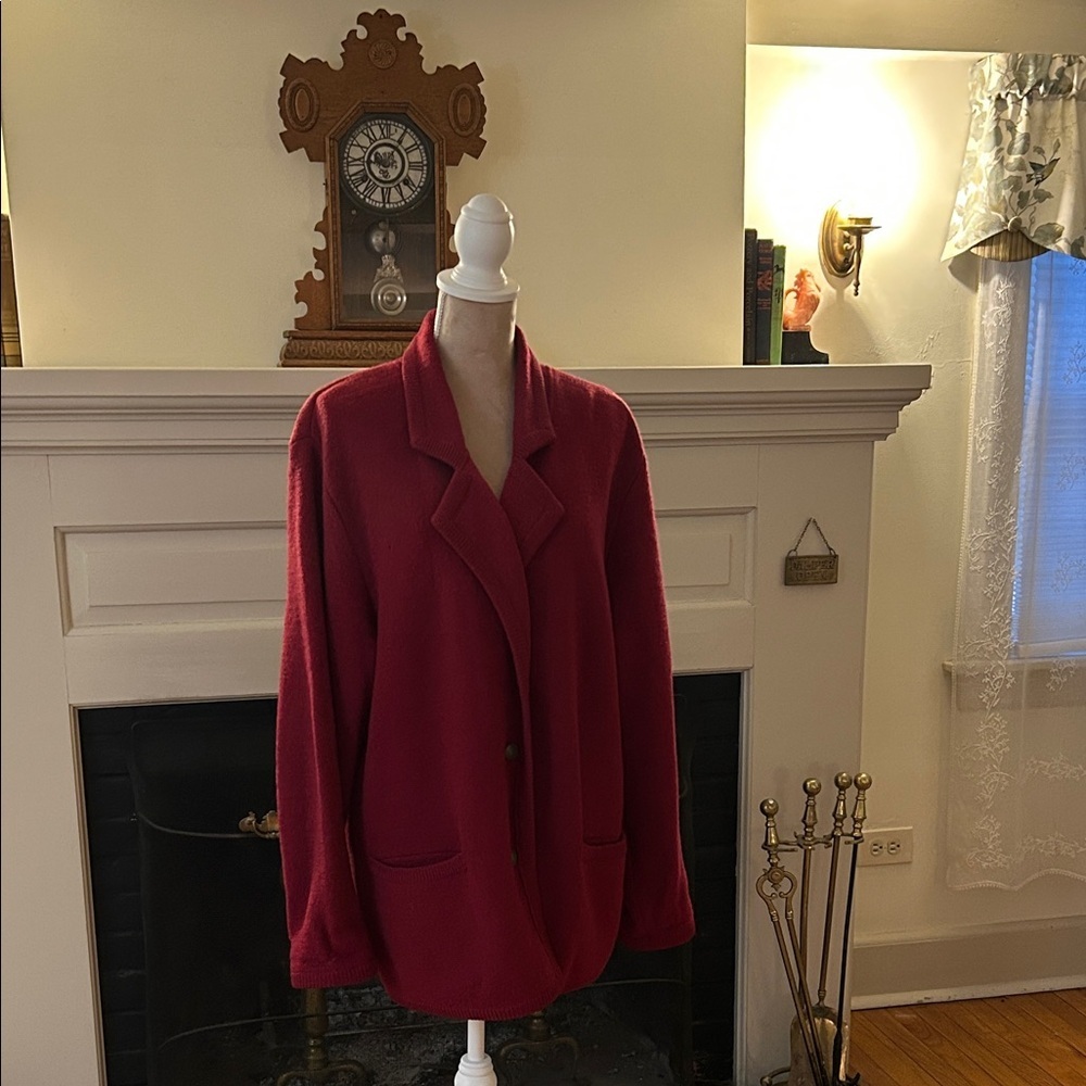 L.L. Bean. Wool Vintage Deep Red Blazer